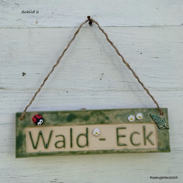 Gartenschild "Wald-Eck" – Bild 5