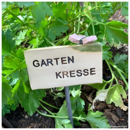 Kräuterschild „Gartenkresse“