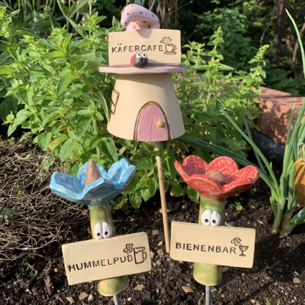 Insektenhotel Insektentränke Käfercafe Bienenbar Hummelpub