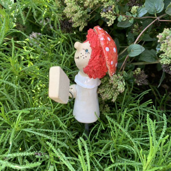 Pilzkind Fliegenpilz viel Glück Gartenkeramik – Bild 5